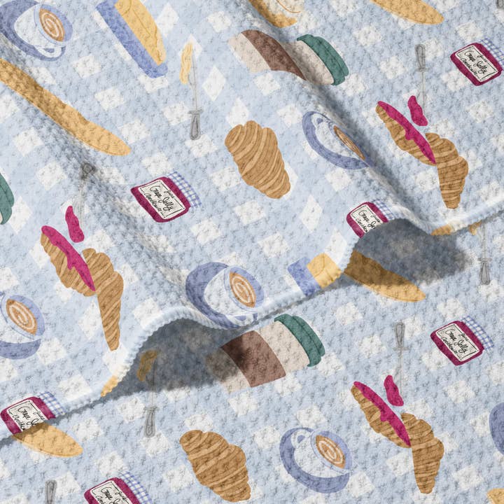 June Apothicarie - Wholesale Tea Towel - The Bakery Double Sided Waffle Dish Towel1