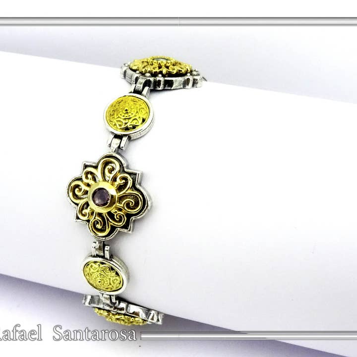 RAFAEL SANTAROSA - Wholesale Bedelarmbandje - Byzantijnse zilveren armband met filigraan