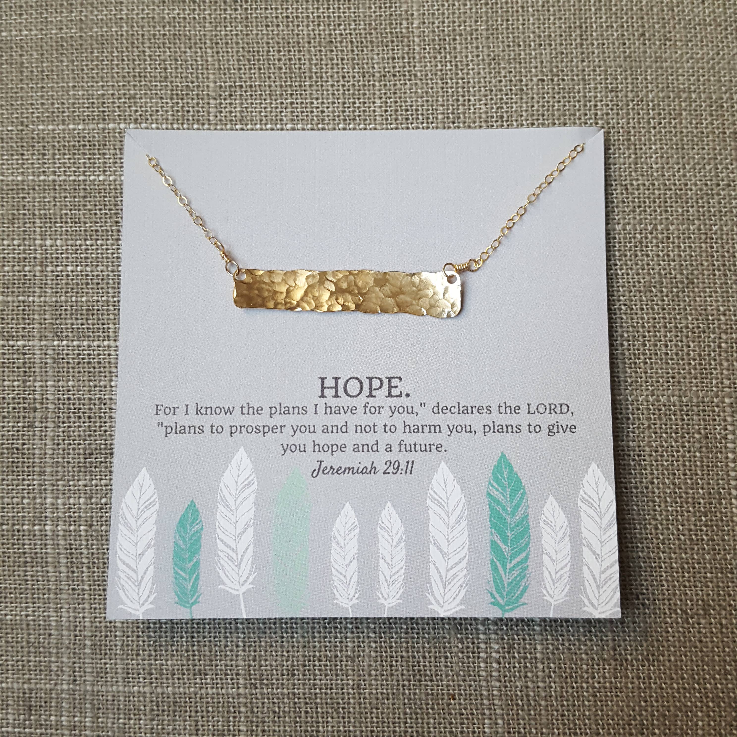 Agape Gems – Engroshandel Halskæde med vedhæng – Hamret Bar halskæde2