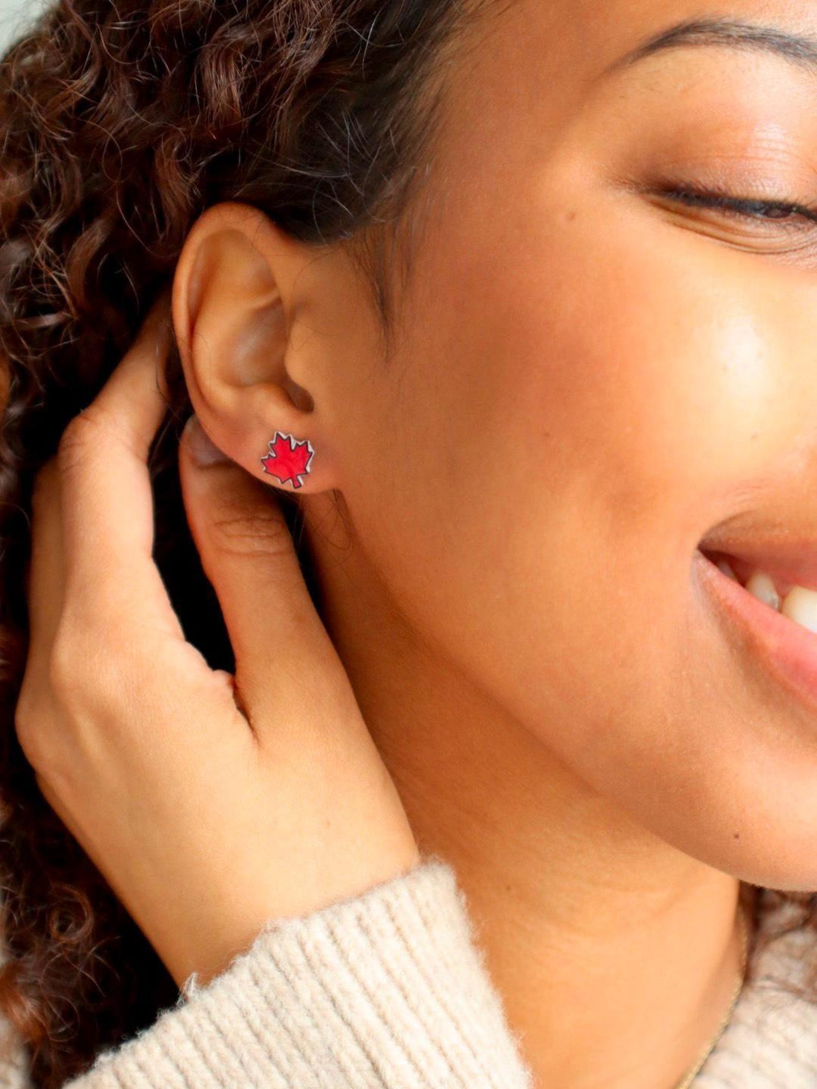 Stardoe Studio - Wholesale Stud/Post Earrings - Canadian (Canada) Maple Leaf Earrings1