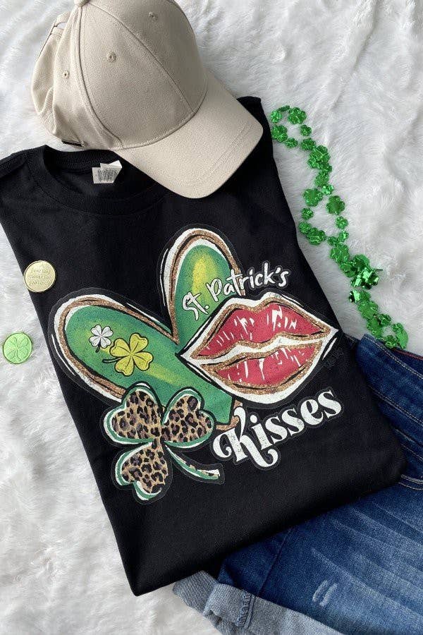 L&B Life - Wholesale Screen Printed T-Shirt - Women's - BC St Patricks Kisses Cute, Vibes, Fun  Graphic Tshirt0