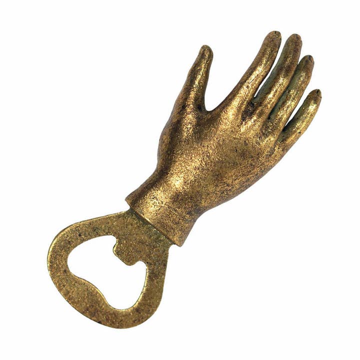 Vagabond Vintage - Wholesale Bottle/Wine Opener - IRON HAND BOTTLE OPENER WITH GOLD LEAFING