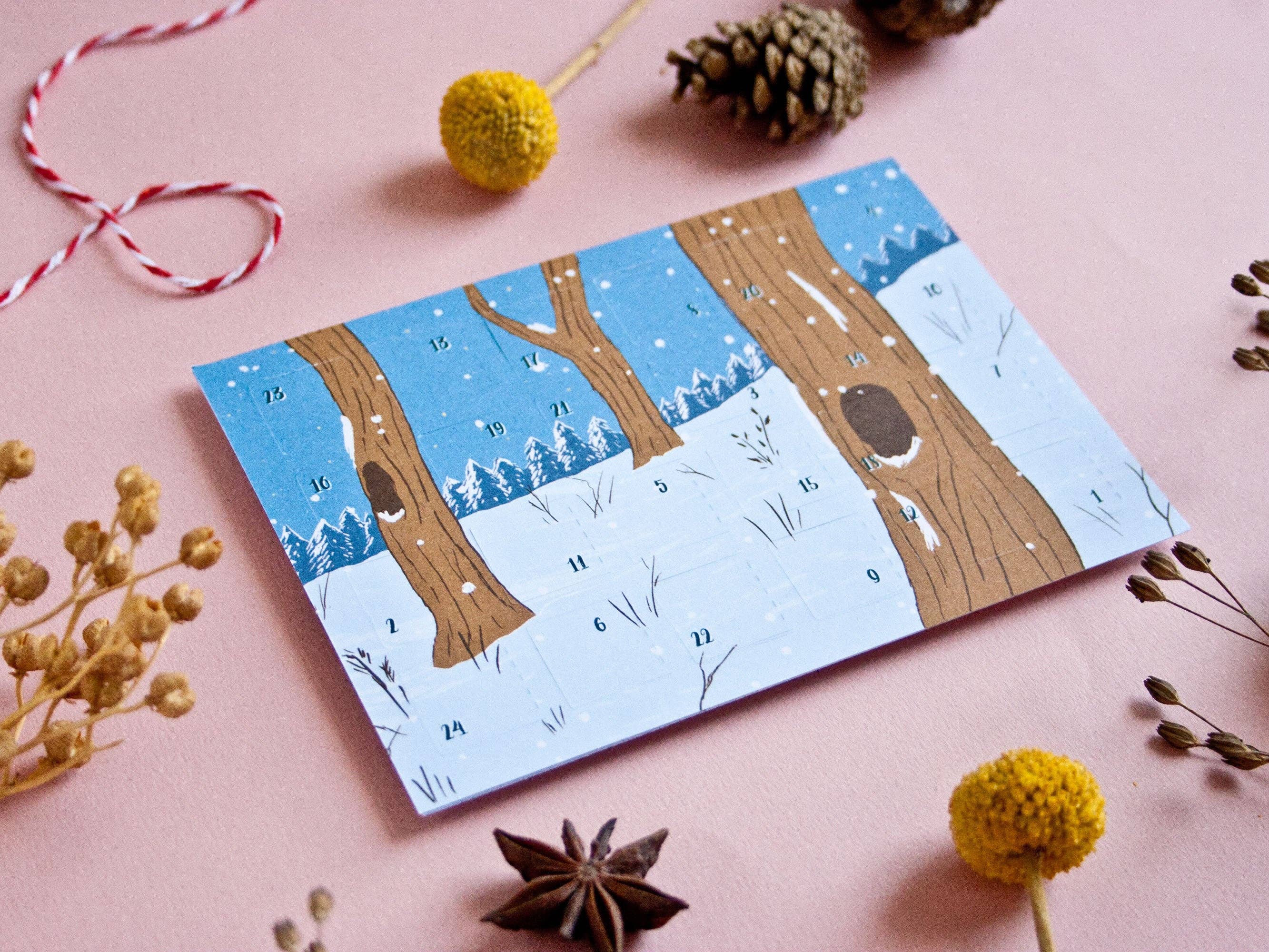 Katja Rub - Wholesale Advent Calendar - Advent calendar postcard winter forest4