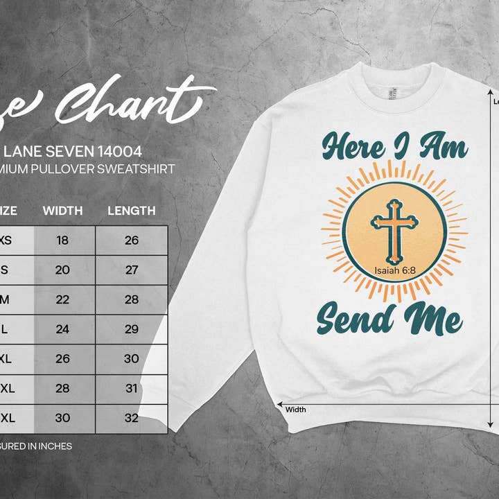 FreakyTeeFactory - Wholesale Screen Printed T-Shirt - Women's - Christian T-Shirt Here I Am Send Me, Isaiah 6 8 Scripture Tee, Religious Gift, Faith-Based Clothing, Unisex Bible Verse Shirt18