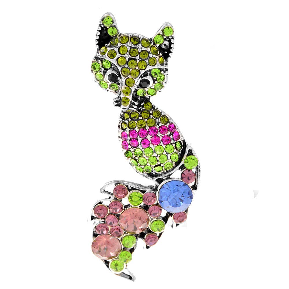 Ole - Vente Broches - Broche Renard en Strass PA44590