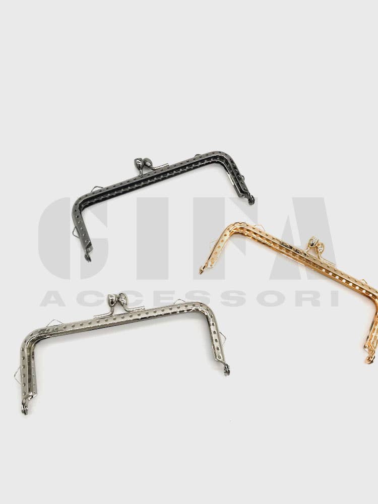 Gifa Accessori - Vente Porte-monnaie – femme - Fermoir clic clac pour porte-monnaie avec trous 12 cm x 5 cm2