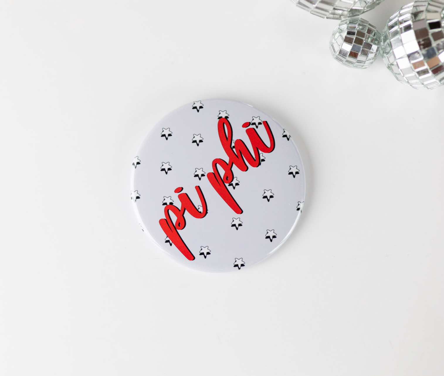 Tailgated Co. - Wholesale Lapel Pin/Button - Red Pi Beta Phi Sorority Greek Game Day Buttons2