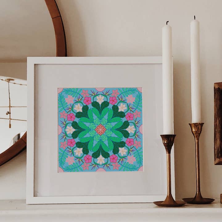 Tropical Kaleidoscope 12x12in for wholesale by Taylor Stonebarger Creations