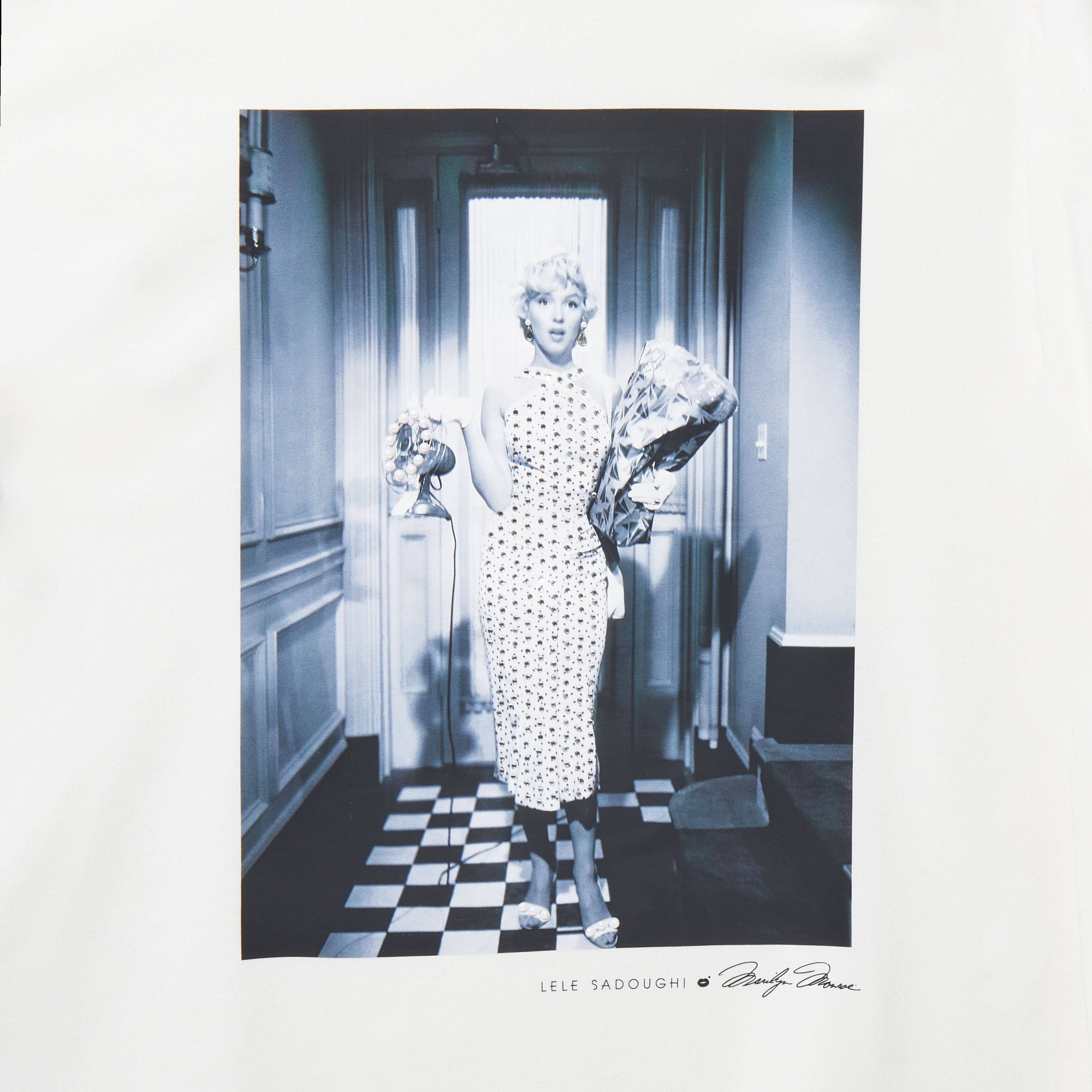 Lele Sadoughi - Venta al por mayor Camiseta serigrafiada - Mujer - CAMISETA MARFIL DE LELE SADOUGHI X MARILYN MONROE2