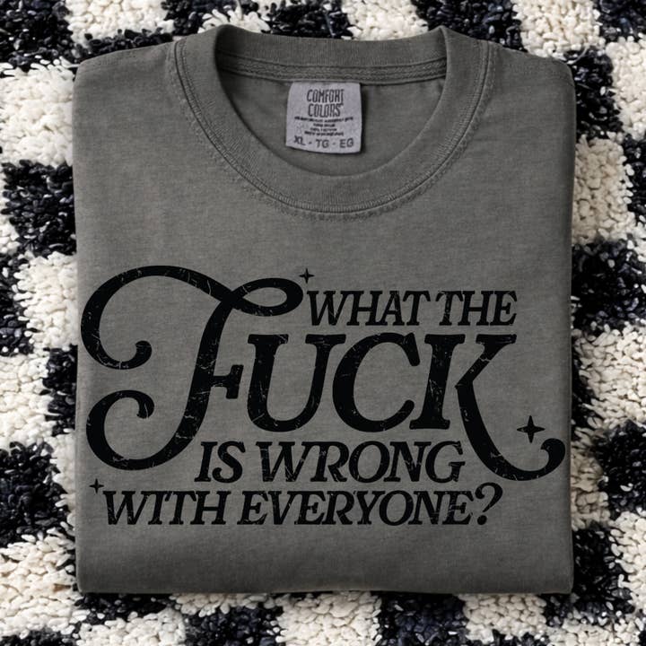 What is wrong Witty Graphic T-Shirt, Unisex Humor Tee, Casual Statement Shirt, Gift for Friends, Everyday Wear, Quirky Outfit for wholesale by Apparel Crush