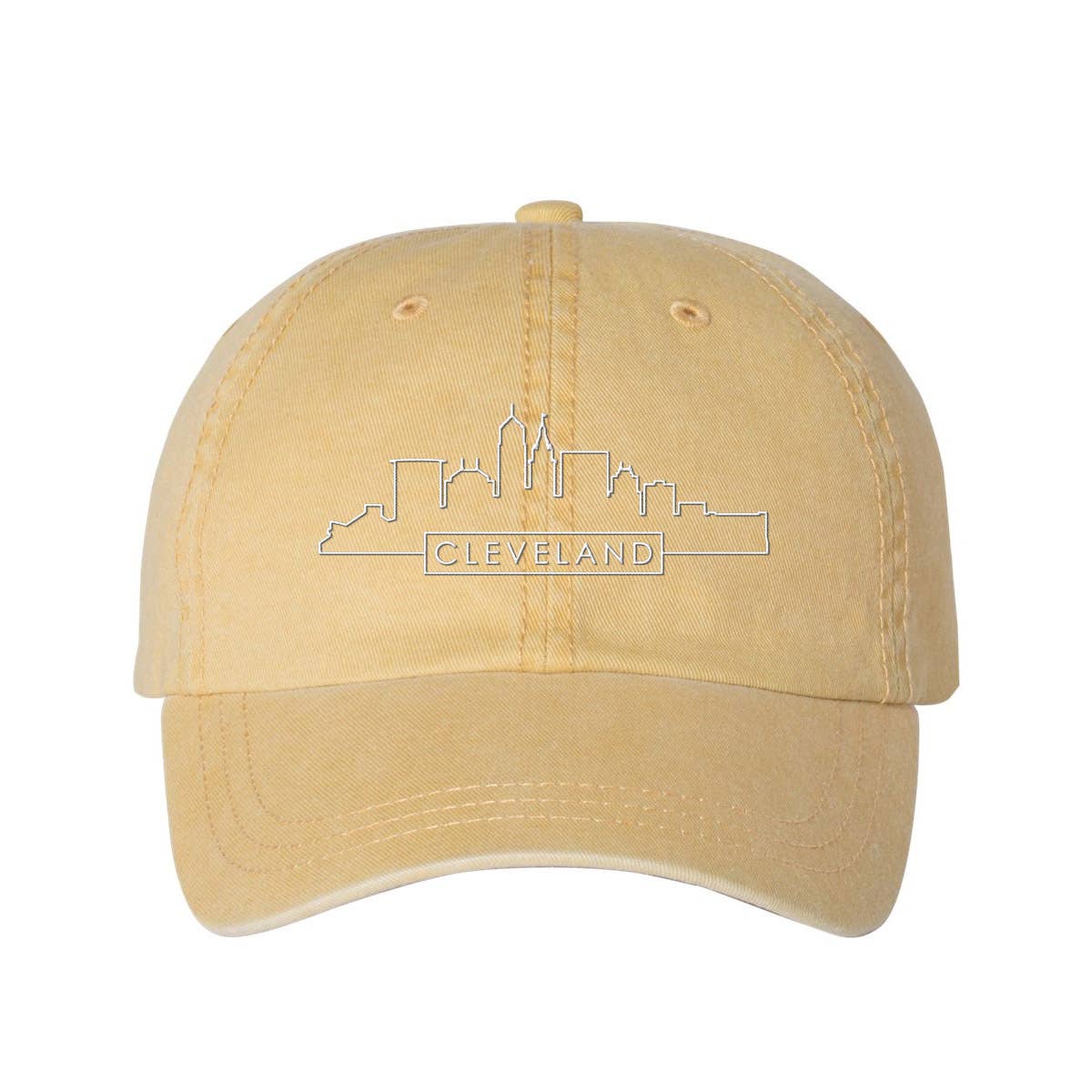 Lucky Luna Apparel - Vendita all'ingrosso Cappellino da baseball - Unisex - Cappello da papà Skyline Cleveland ricamato a pigmenti5