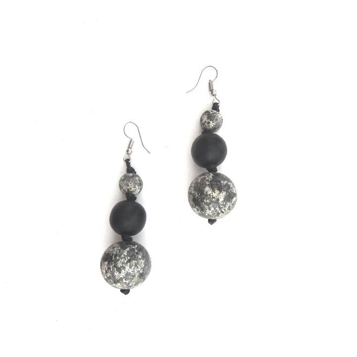 Milana Earrings - Black for wholesale by Katie and Company