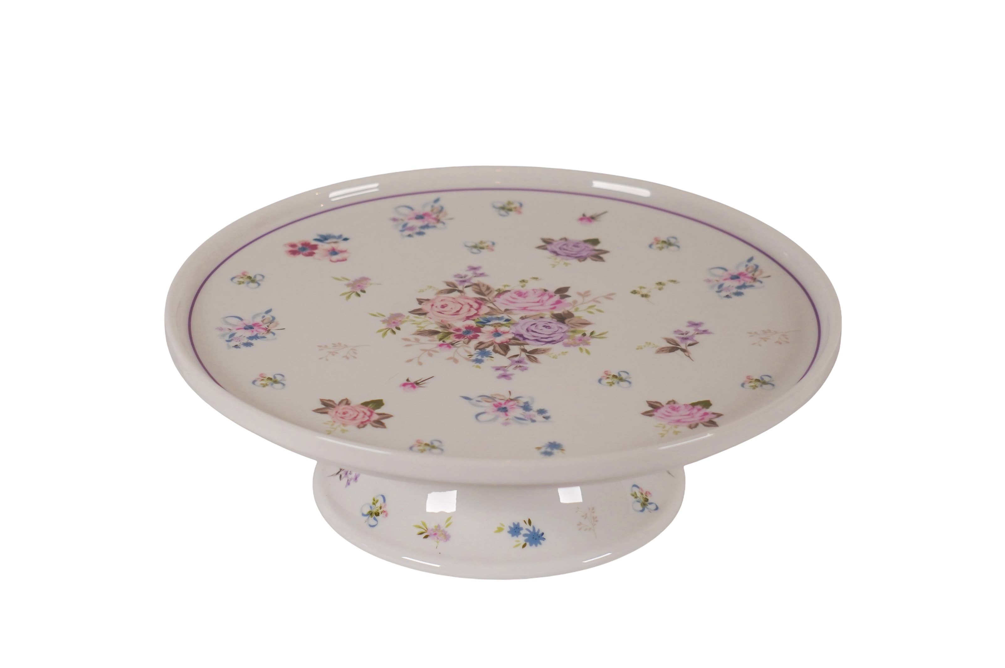 Isabelle Rose - Wholesale Cake Stand - Porcelain cake stand Flora 25 cm Isabelle Rose4