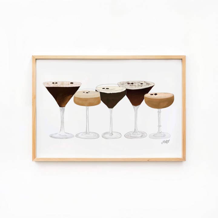 Espresso Martini Illustration - Art Print for wholesale by Lindsey Kay Collective