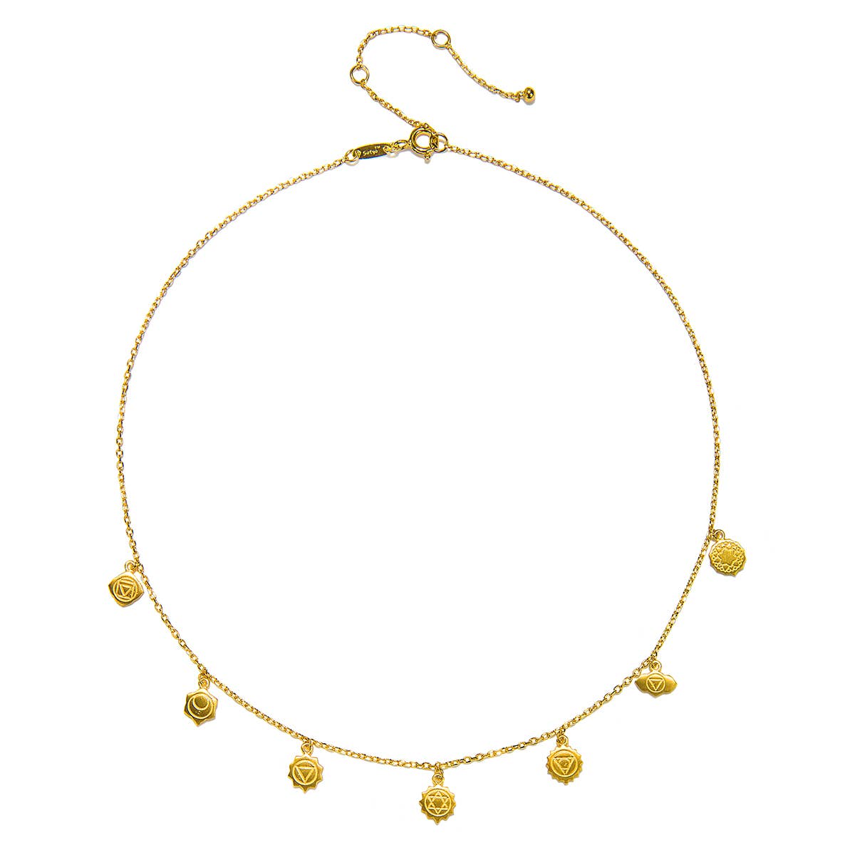 Satya Jewelry - Vendita all'ingrosso Collana con ciondolo/pendaglio - Collana girocollo chakra dorata1