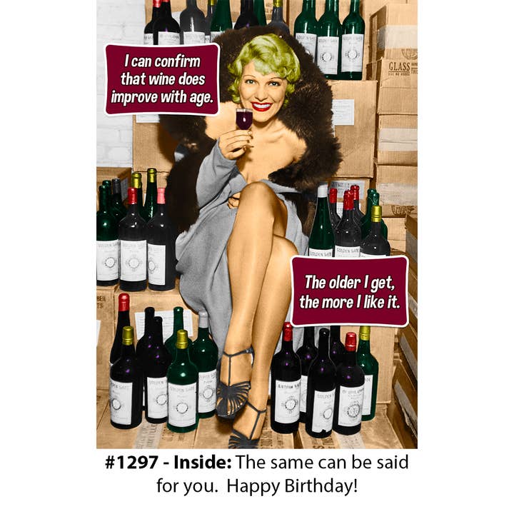 "Improve With Age" - Birthday Card for wholesale by Magik Missile