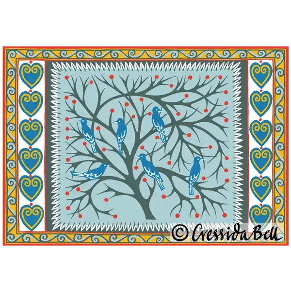 Cressida Bell – wholesale Everyday greeting card – Bluebirds Greetings Card1
