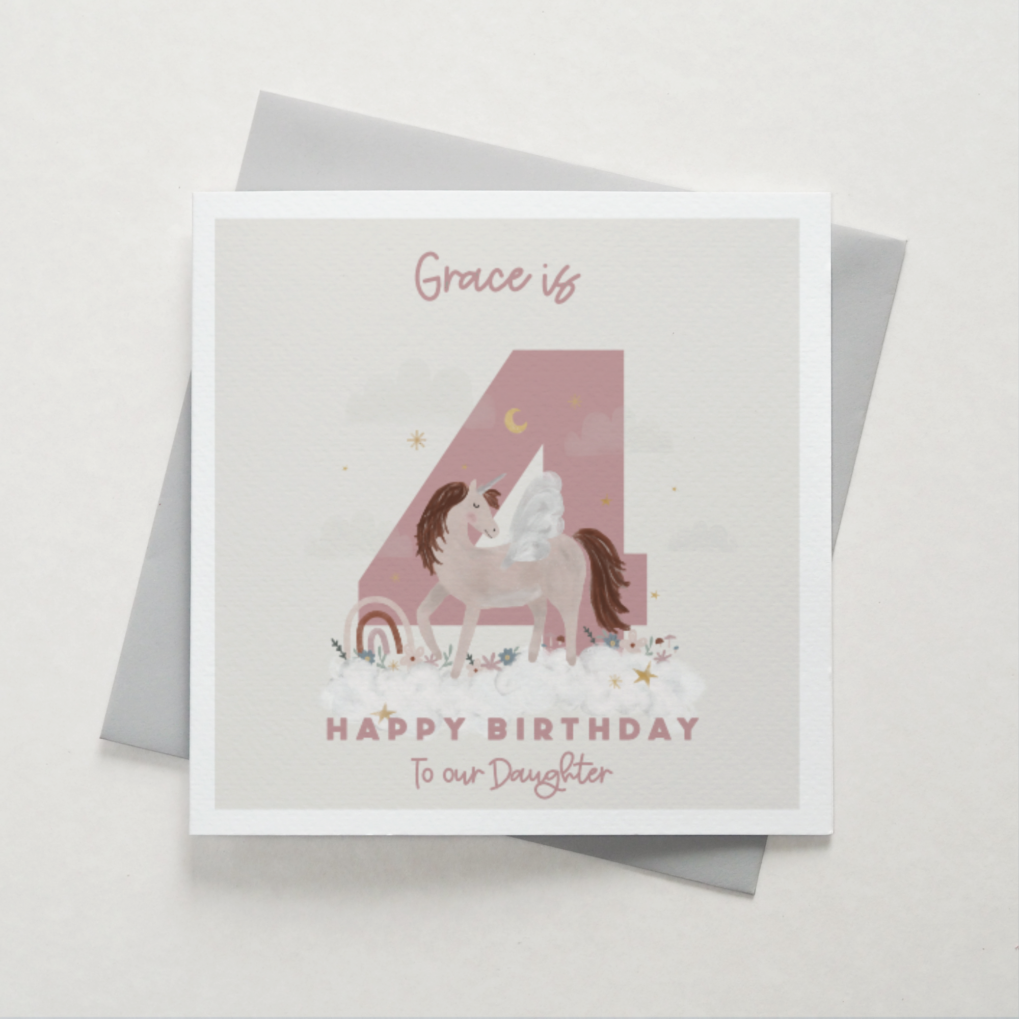 Little M – wholesale Birthday card – Unicorn Birthday Card - Can Be Personalised0