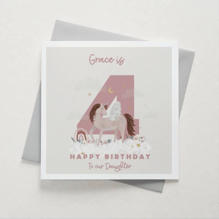 Little M – wholesale Birthday card – Unicorn Birthday Card - Can Be Personalised