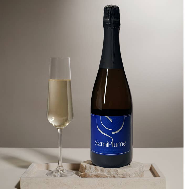 Semiplume, non alcoholic sparkling brut – wholesale Alkoholfritt vin – SemiPlume, NA mousserande te 750ML