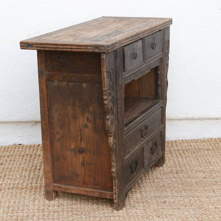 De-cor - Wholesale Cabinet - 19th Century Carved Black Altar Cabinet3