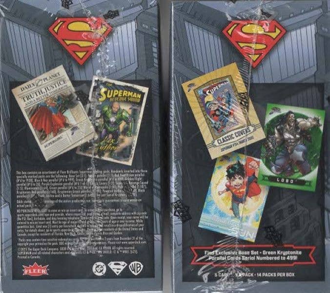 Wildwood Enterprises LLC - Wholesale Playing Cards - 2025 Upper Deck Fleer Brilliants Superman 70ct. Mega Box2