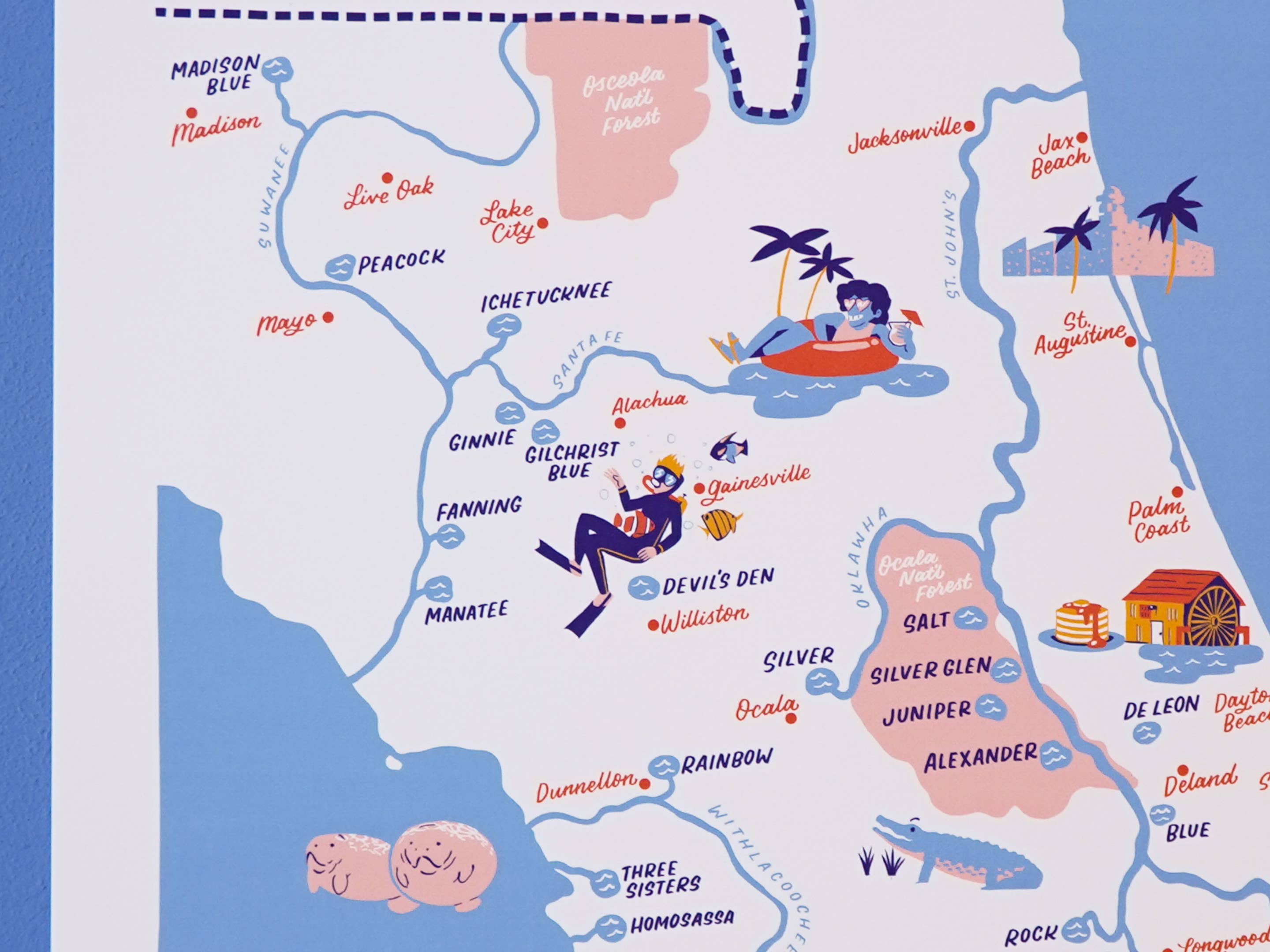 Little Known Goods - Wholesale Map - Florida Springs Map2