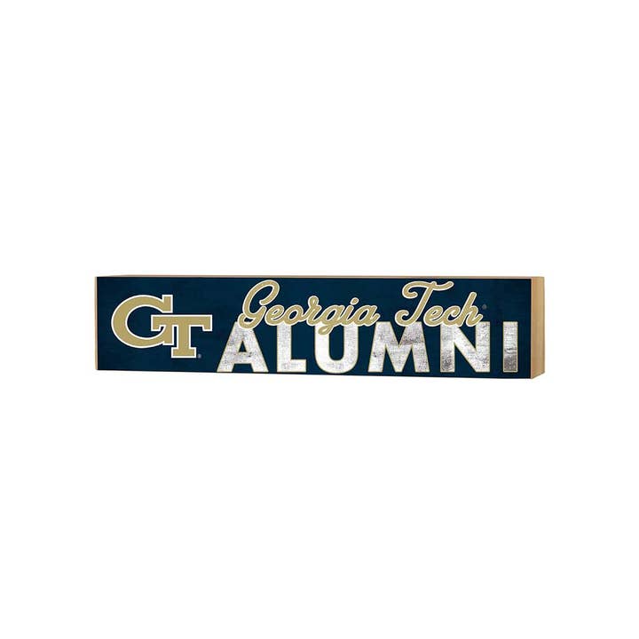 KH Sports Fan - Wholesale Desk/Tabletop Sign - 3x13 Block Alumni Georgia Tech Yellow Jackets0