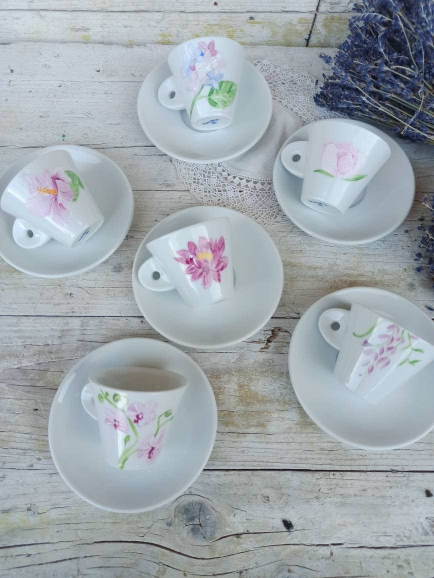 Lisa's Fairy - Wholesale Coffee Mug - Set of 6 Coffee Cups, Floral Coffee Cups2