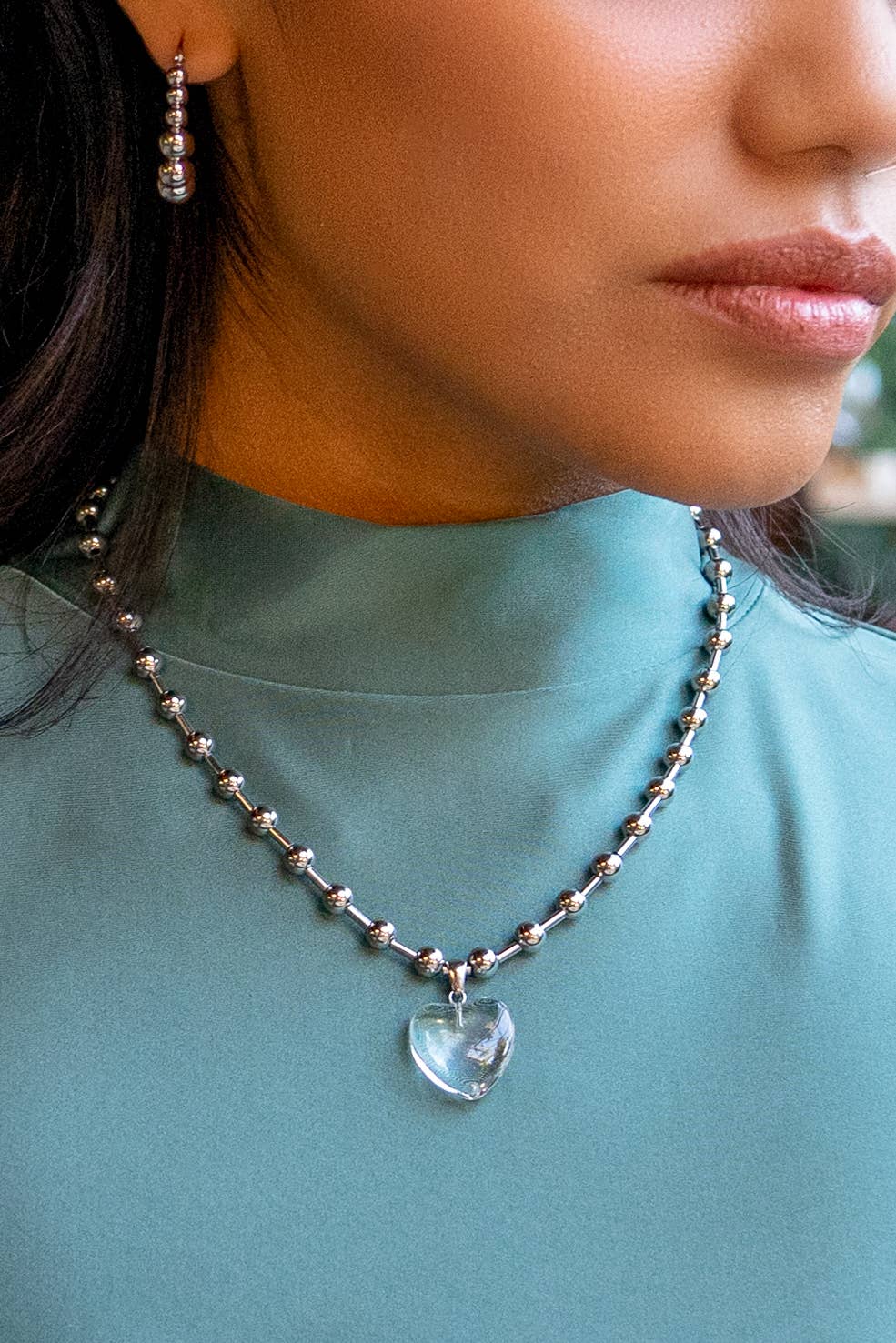 Peter and June – Colar pingente/pendente por atacado – Colar Die Heart - Aço Inoxidável3