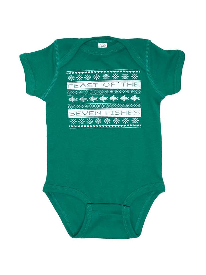 Ugly Feast of the Seven Fishes Onesie for wholesale by South Fellini