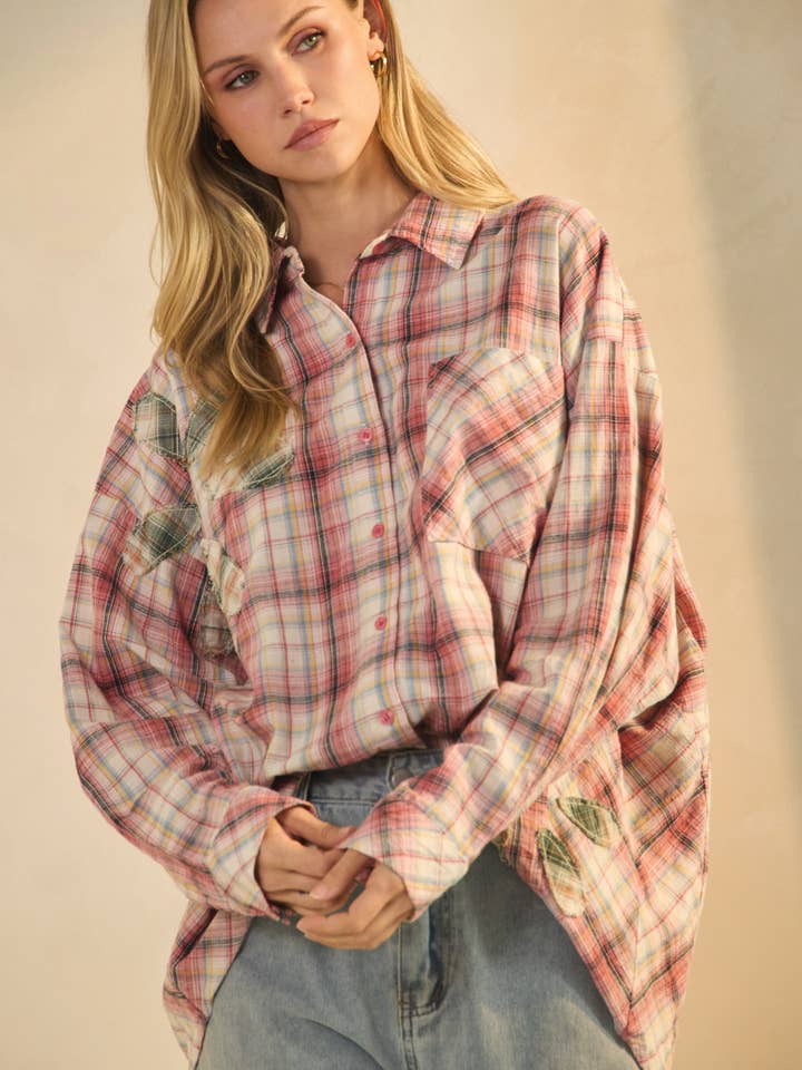 Plaid Cotton Button-down Shirt for wholesale by Oddi
