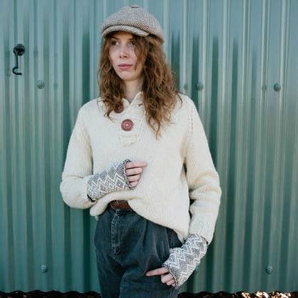 British Romney Baker Boy style "Towton" Cap-Tawny for wholesale by Romney Marsh Wools