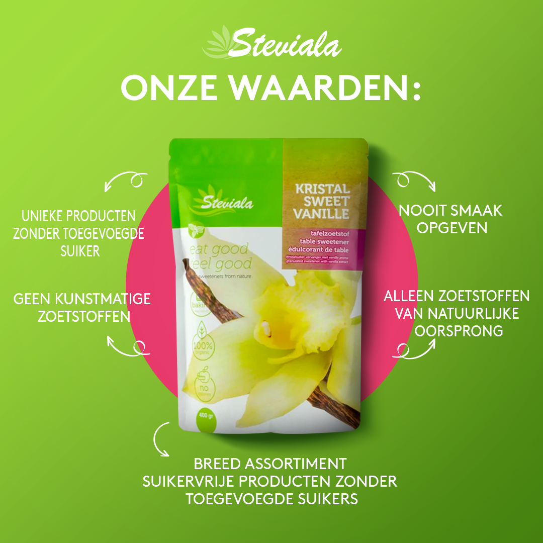 Meezy - Wholesale Suiker - Steviala Kristal Sweet Vanille - Kristalsuiker - 400g3