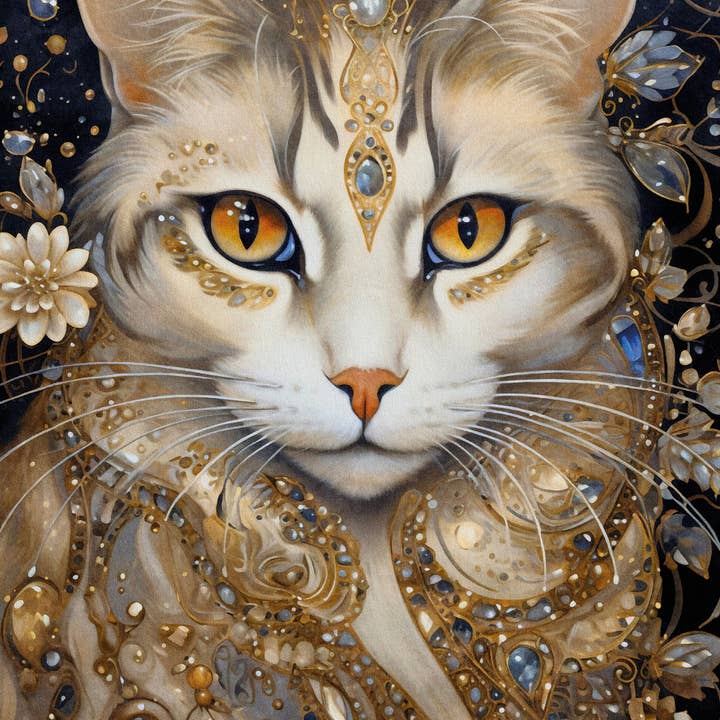 Impresión artística de gato soñador para venta al por mayor de Footle Publishing