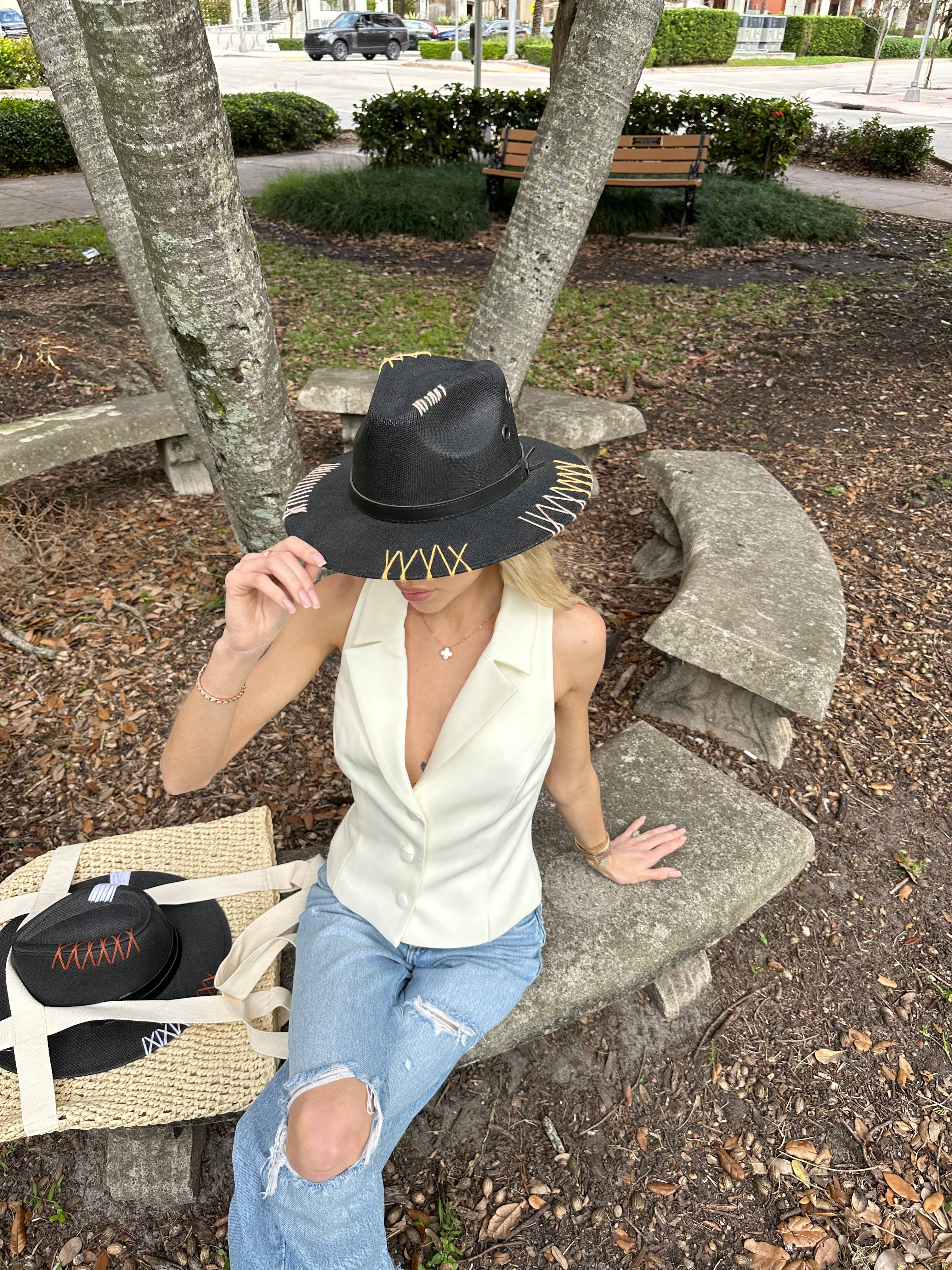 Campelle – Fedora - Mulher por atacado – Chapéu Preto Monaco 2.03