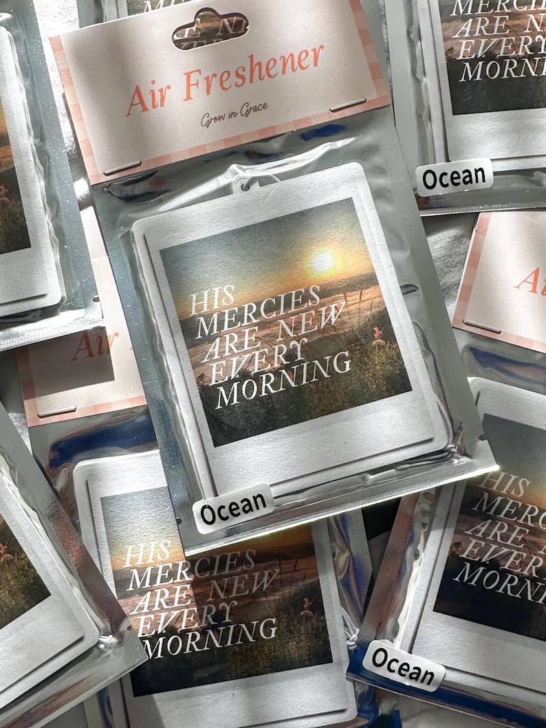 Grow in Grace – wholesale Luftfräschare – Hans barmhärtighet är ny varje dag, billuftfräschare2