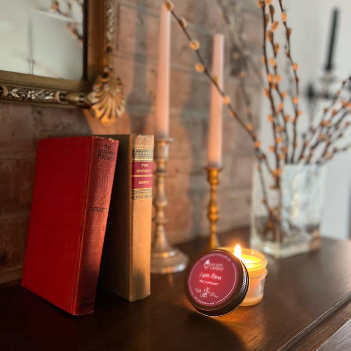 Yo Soy Candle - Wholesale Jar/Filled Candle - I AM LOVE : Red Currant Soy Candle2