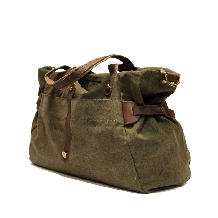 ZEDE PARIS - Wholesale Weekender Bag - Women's - SAINT-LAZARE - Weekend travel sports bag in canvas and leather34