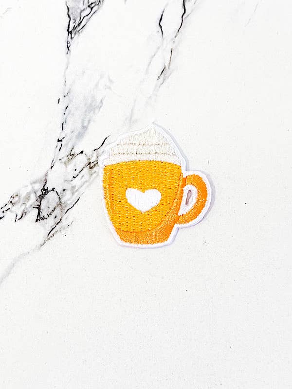 Pumpkin Spice Embroidered Patch for wholesale by Nash Grey
