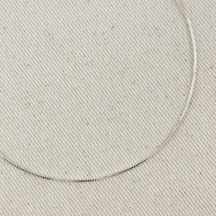 Sterling Silver Box Chain 0.8mm for wholesale by GoldFi