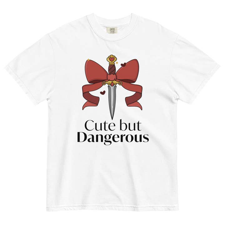 Keen Bee Studio - Wholesale Tunic - Women's - Dagger And Bows T-Shirt – Unisex Garment Dyed Shirt With Unique Lived-In Look8