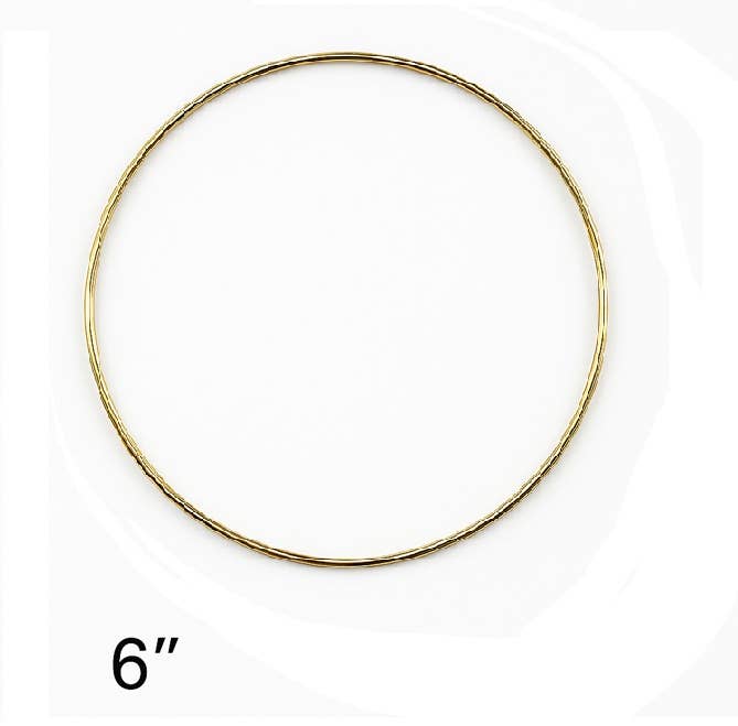 Factory Direct Craft - Wholesale Craft Supplies - Gold Metal Round Craft Ring - Select Size3