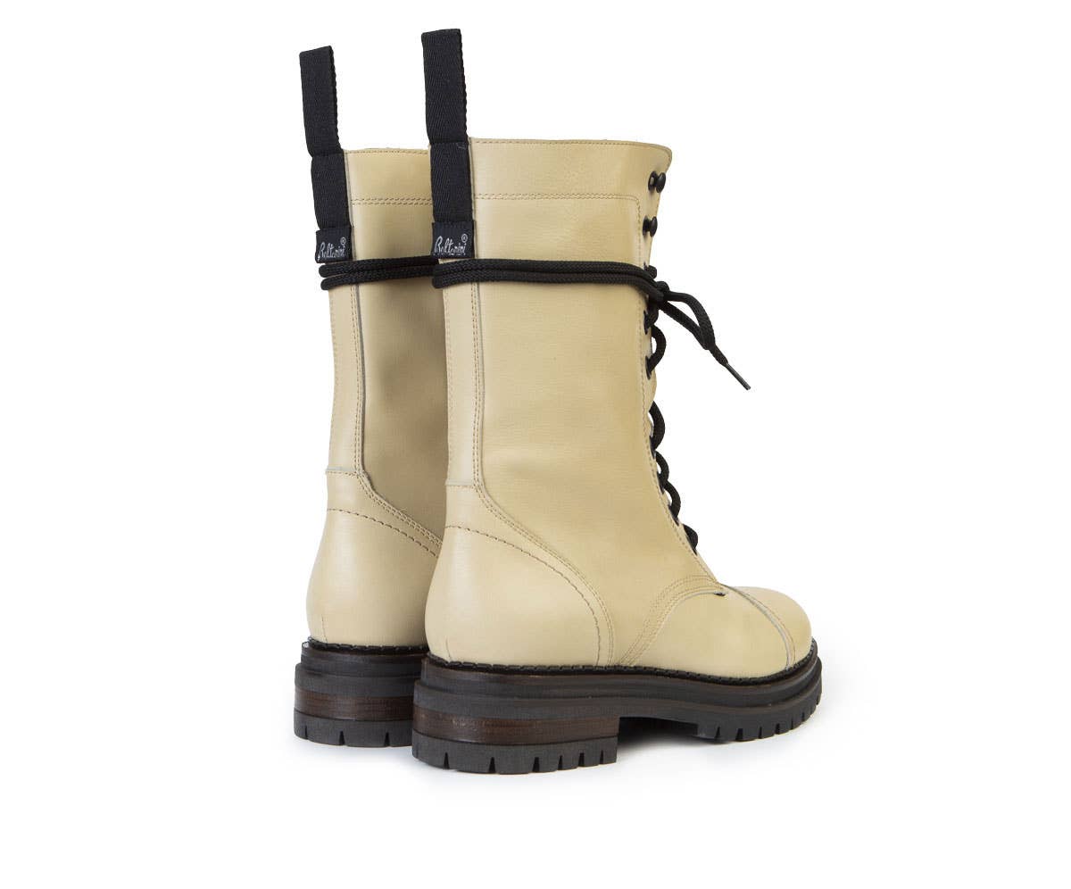 TALC FW- LORENZA, bottines en cuir couleur talc en vente sur Faire1