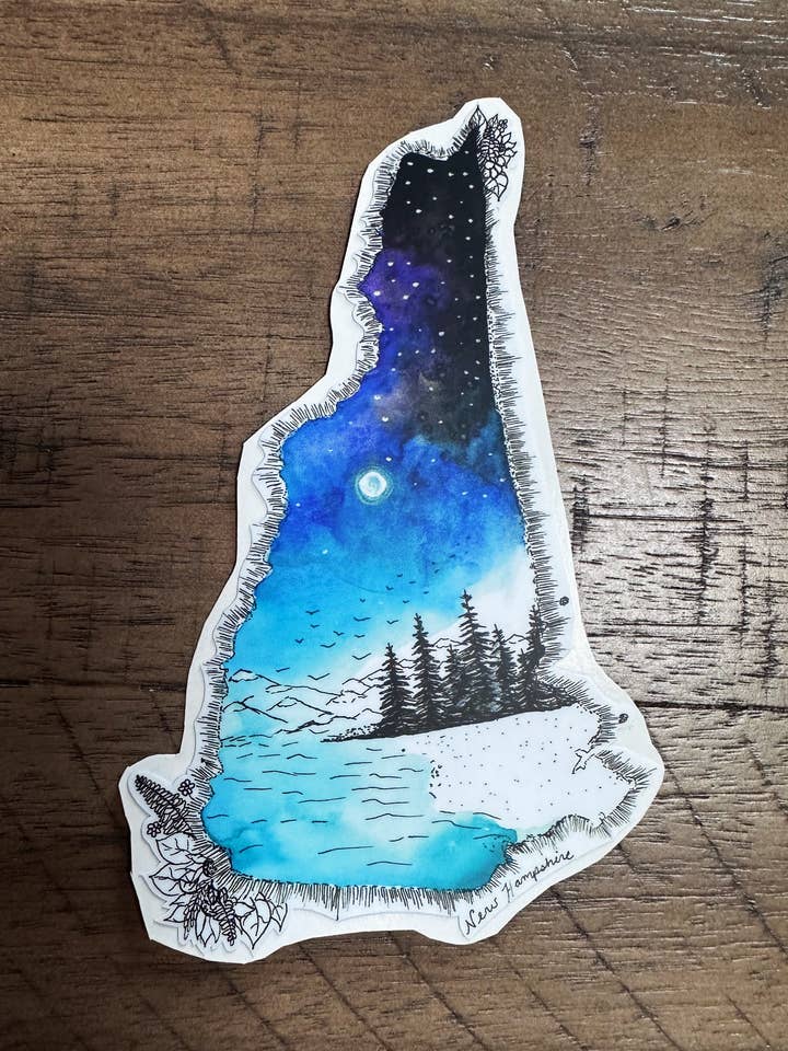New Hampshire Decal for wholesale by S.Fenerty Art