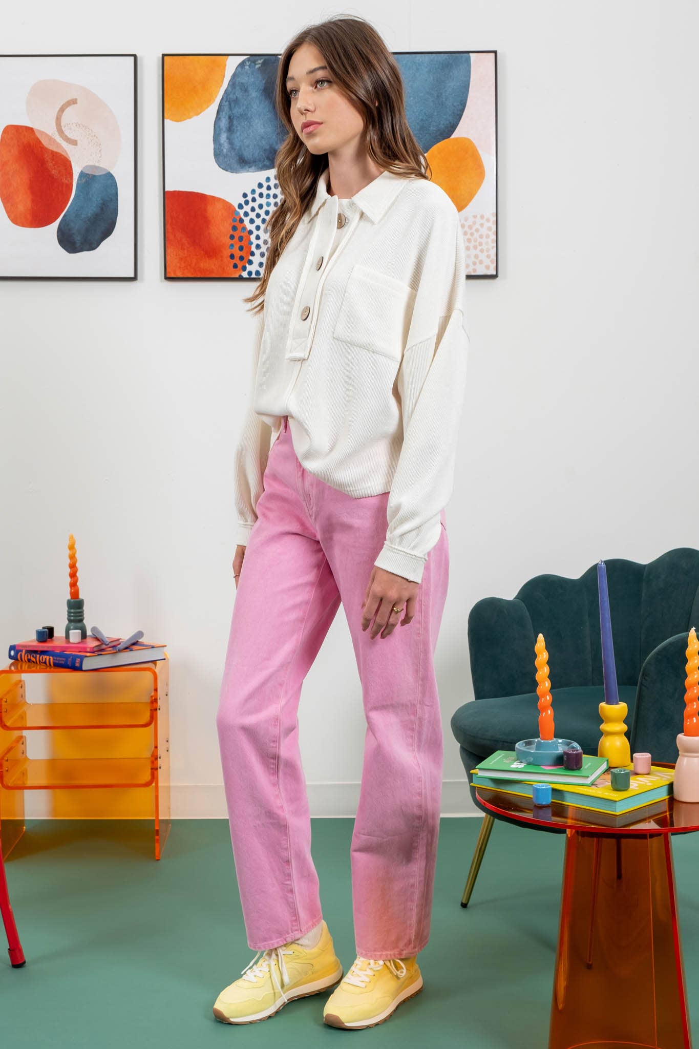 Blu Pepper - Venta al por mayor Jersey corto de punto - Mujer - TOP DE PUNTO CON CUELLO Y BORDES CRUDOS52