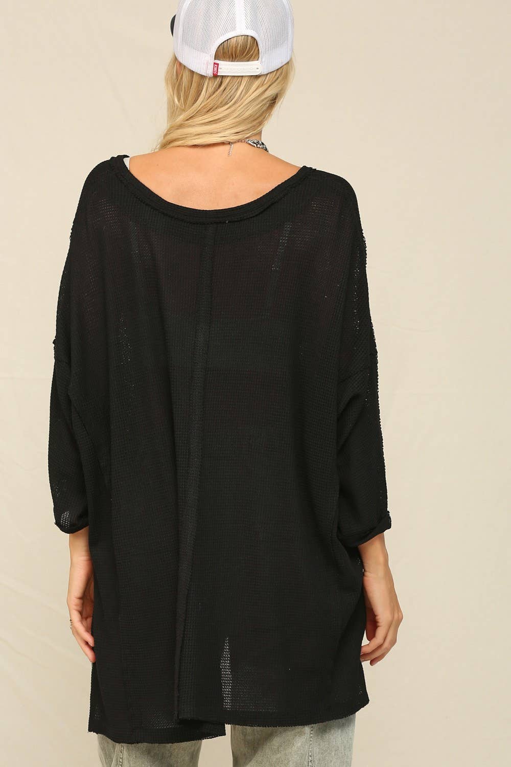 KyeMi - Wholesale Tunic - Women's - Thermal V-Neckline Exposed Seaming Top5