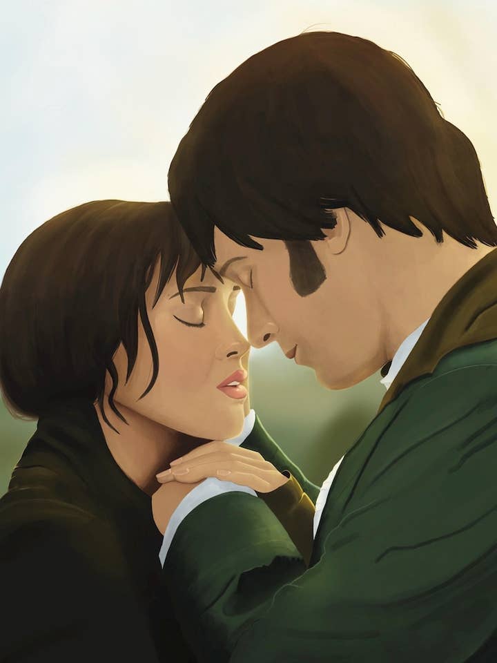 Mr. Darcy and Elizabeth Art Print: Pride and Prejudice, Book Lover Gift for wholesale by Taylor Made