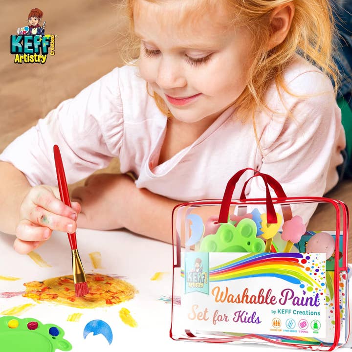 Keff Creations - Wholesale Finger Paint - 30pcs Washable Finger Paint Set for Kids and Toddler