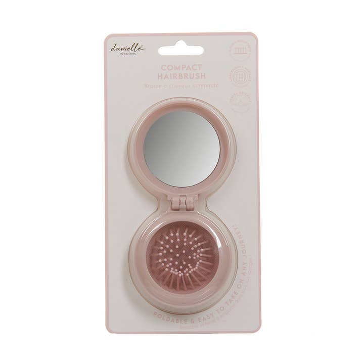 Danielle Creations Compact Mirror with Hairbrush for wholesale by Danielle Creations